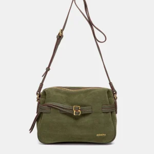 Bandolera en serraje verde