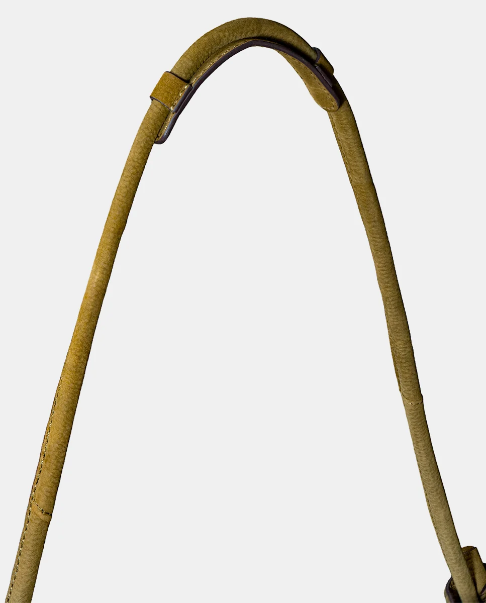 Bolso de hombro en piel con flecos verde - Imagen 9