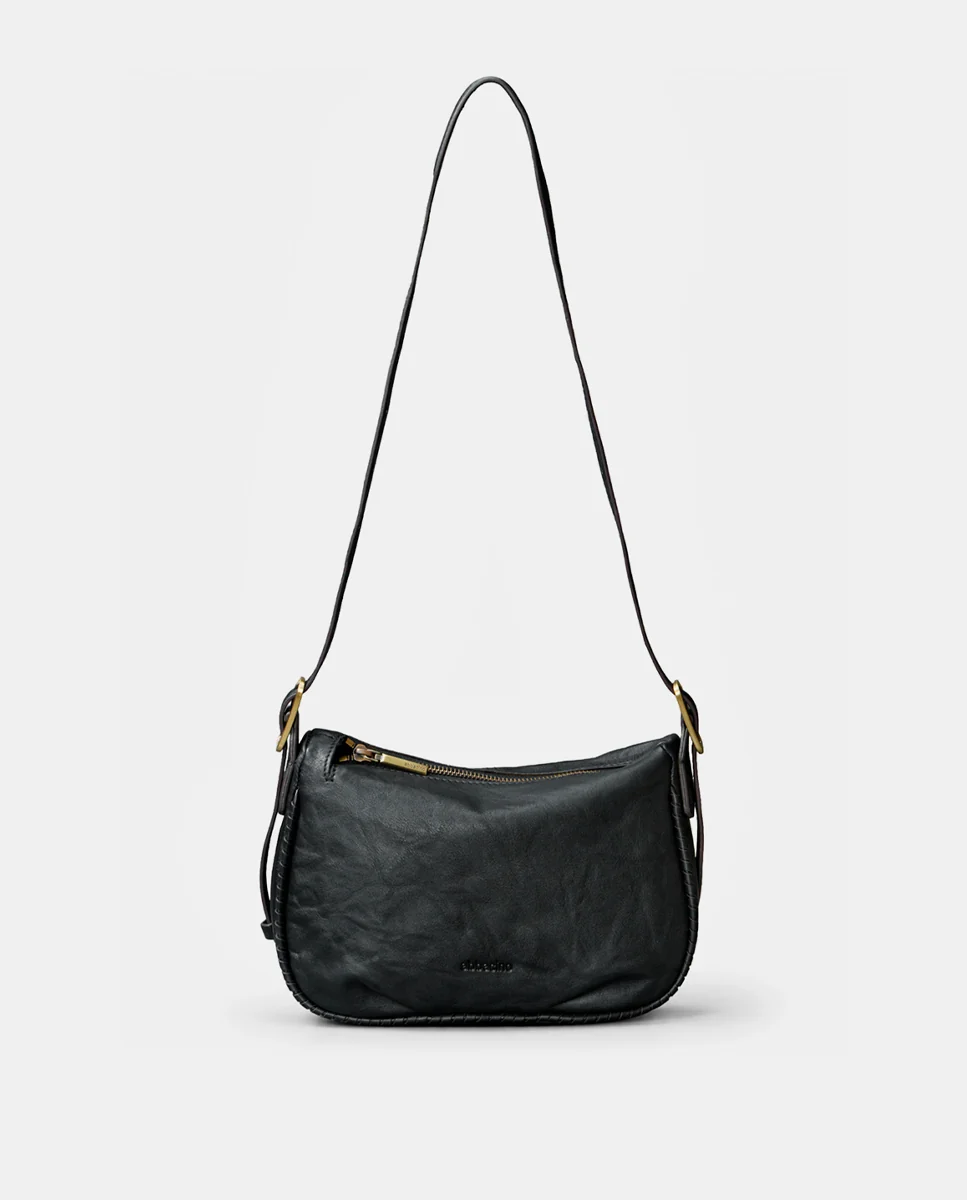 Bolso de mano en piel negro - Imagen 6