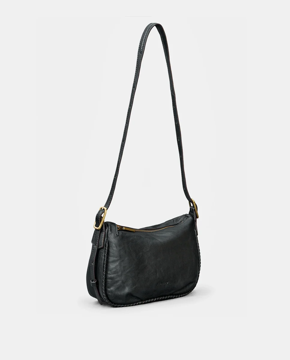 Bolso de mano en piel negro - Imagen 5