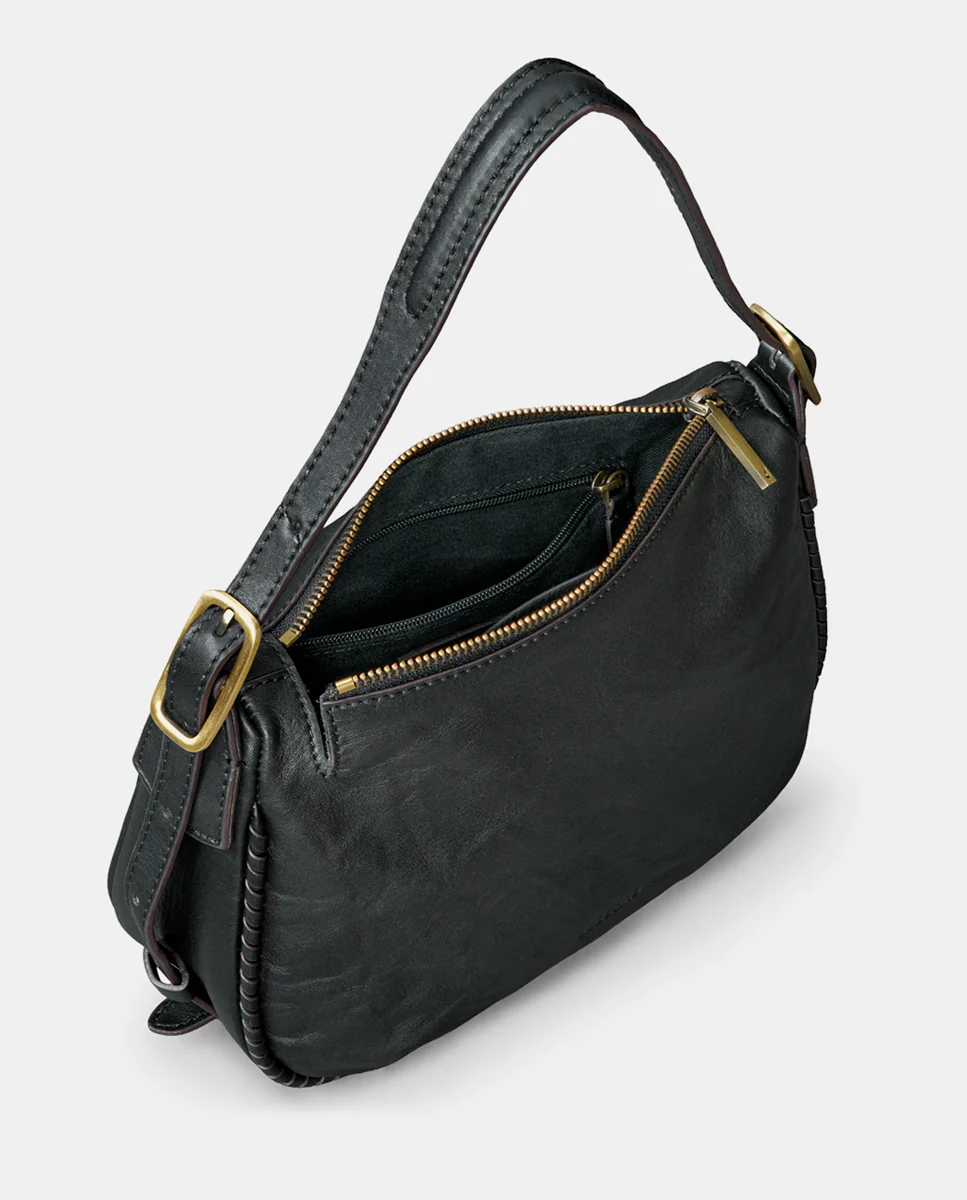 Bolso de mano en piel negro - Imagen 7