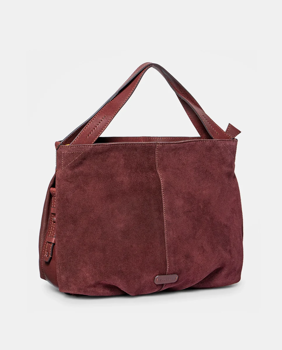 Shopper en serraje burdeos - Imagen 3