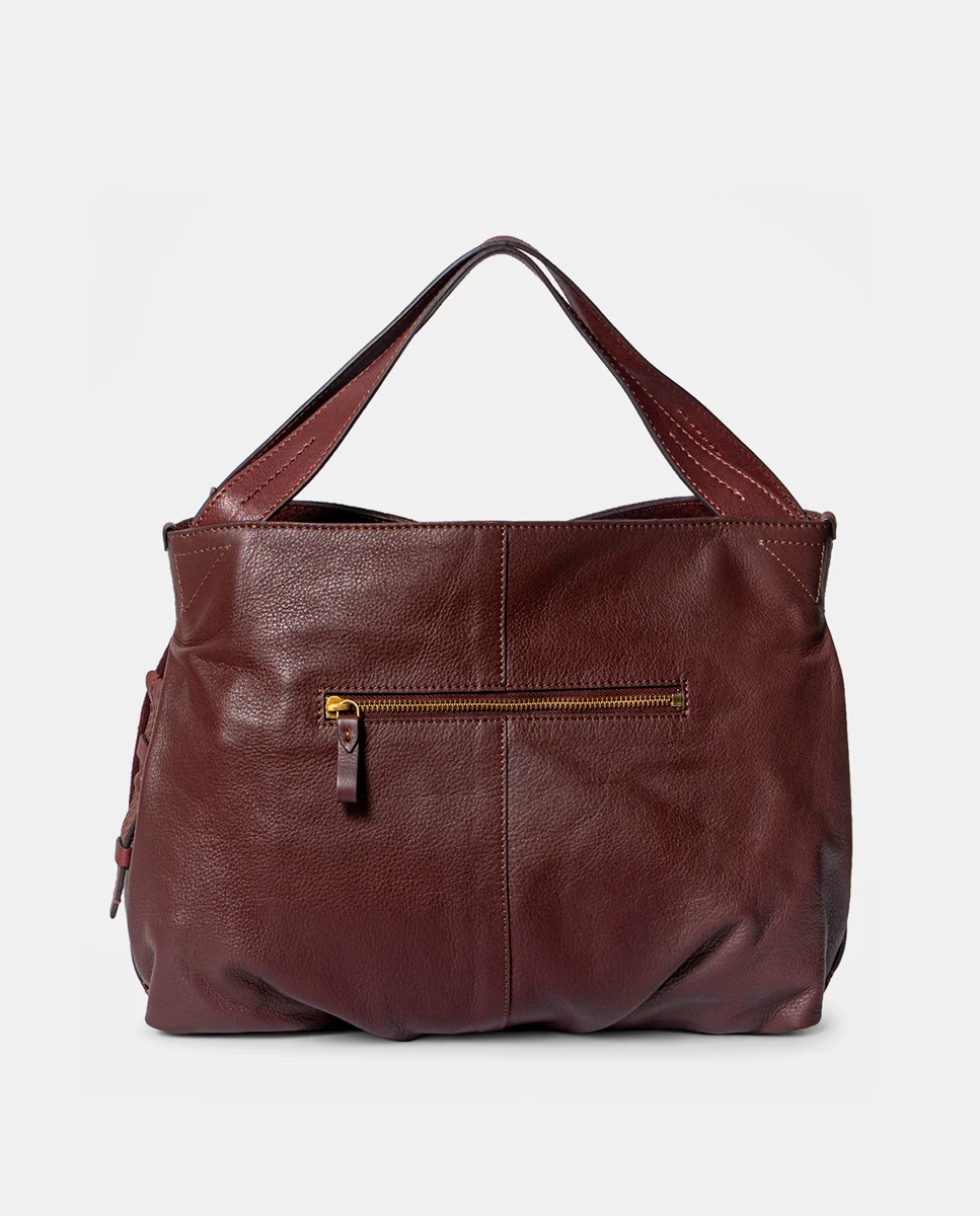 Shopper en serraje burdeos - Imagen 4