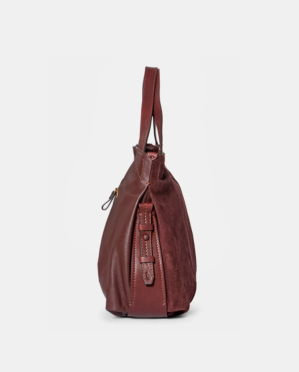 Shopper en serraje burdeos - Imagen 5