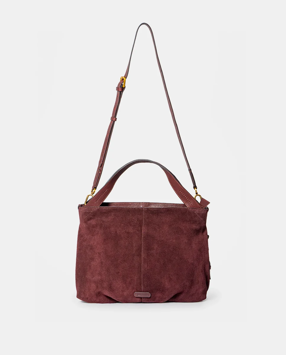 Shopper en serraje burdeos - Imagen 6