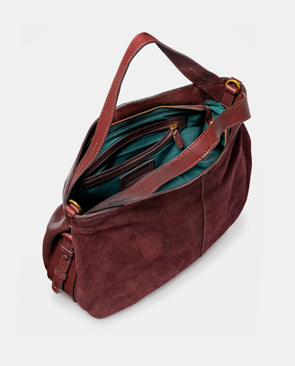 Shopper en serraje burdeos - Imagen 8