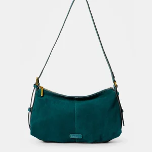 Bolso de hombro en serraje azul