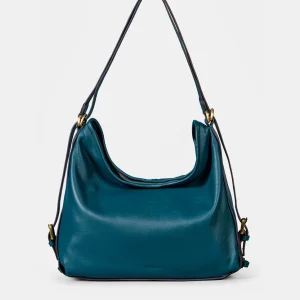 Bolso multifuncional en piel azul