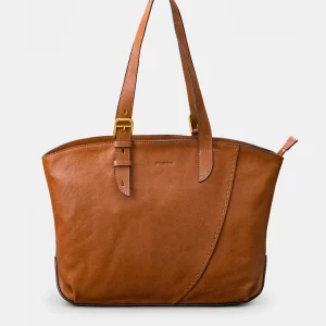 Shopper en piel cognac