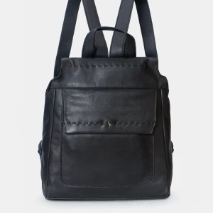 Mochila en piel negra