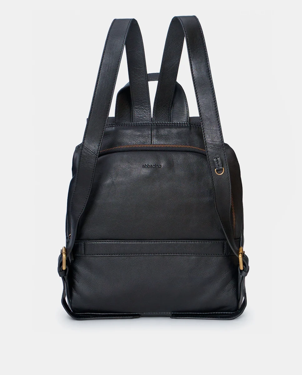 Mochila en piel negra - Imagen 3