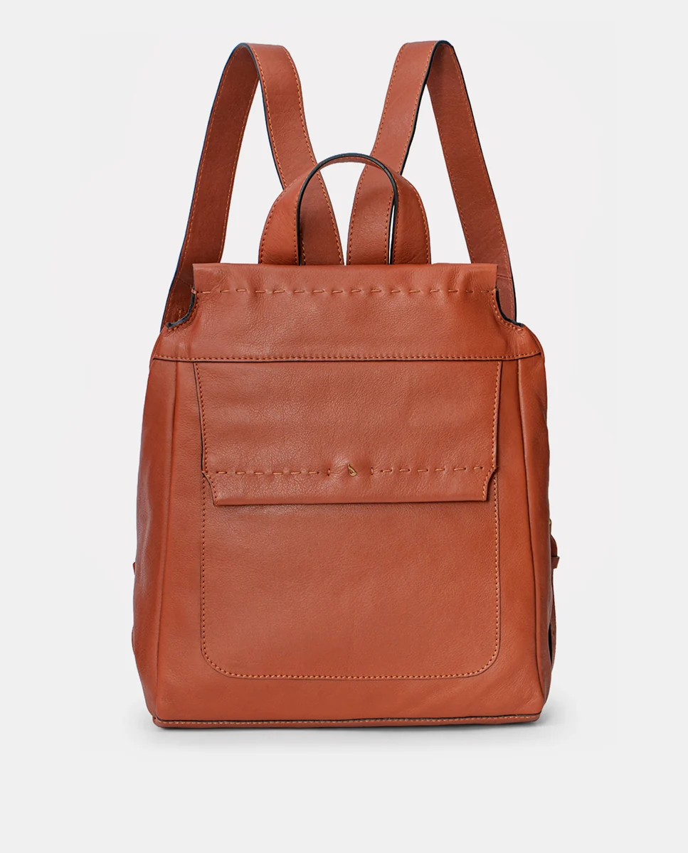 Mochila en piel cognac - Imagen 2