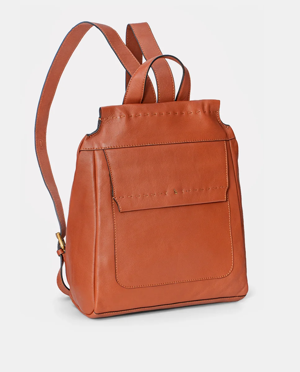 Mochila en piel cognac - Imagen 5