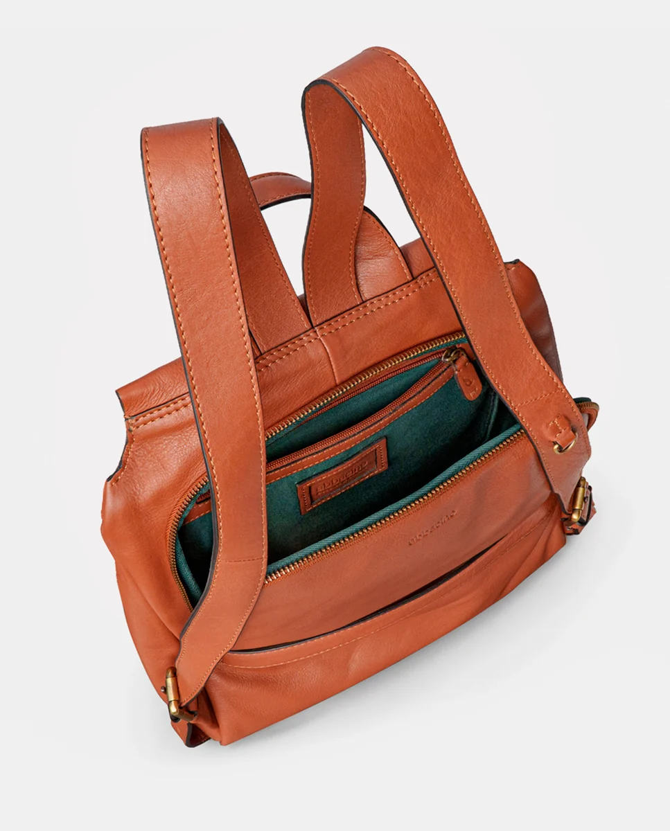 Mochila en piel cognac - Imagen 6