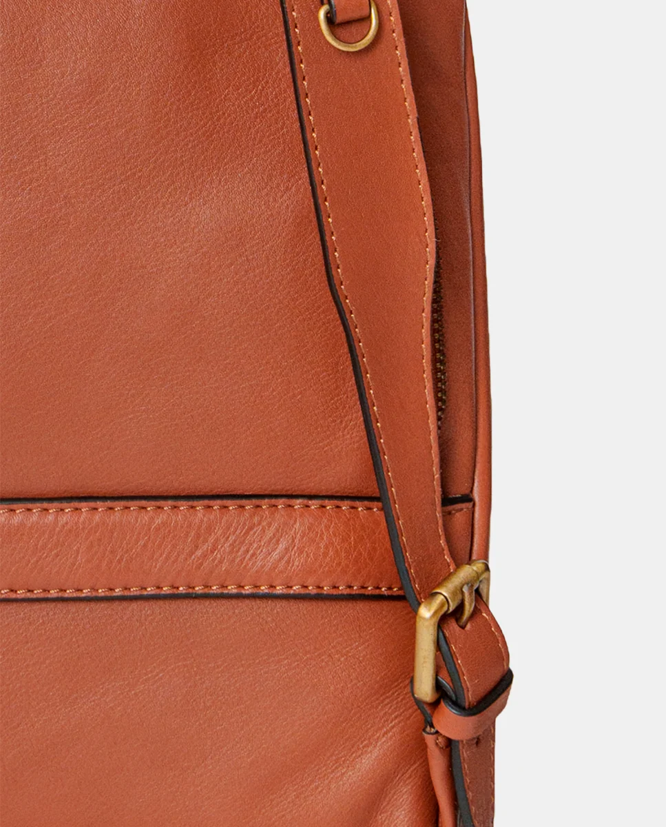 Mochila en piel cognac - Imagen 7
