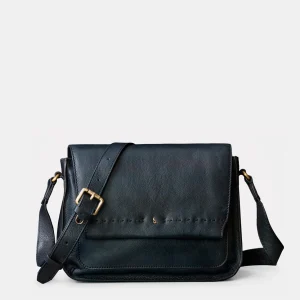 Bandolera en piel negra