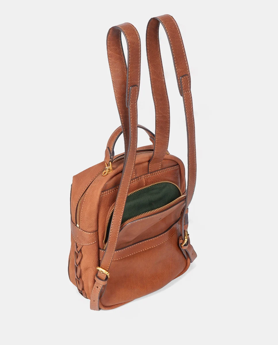Mochila en nobuck cognac - Imagen 5