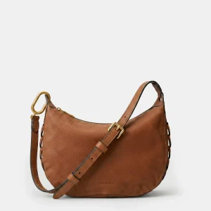 Bandolera en nobuck cognac