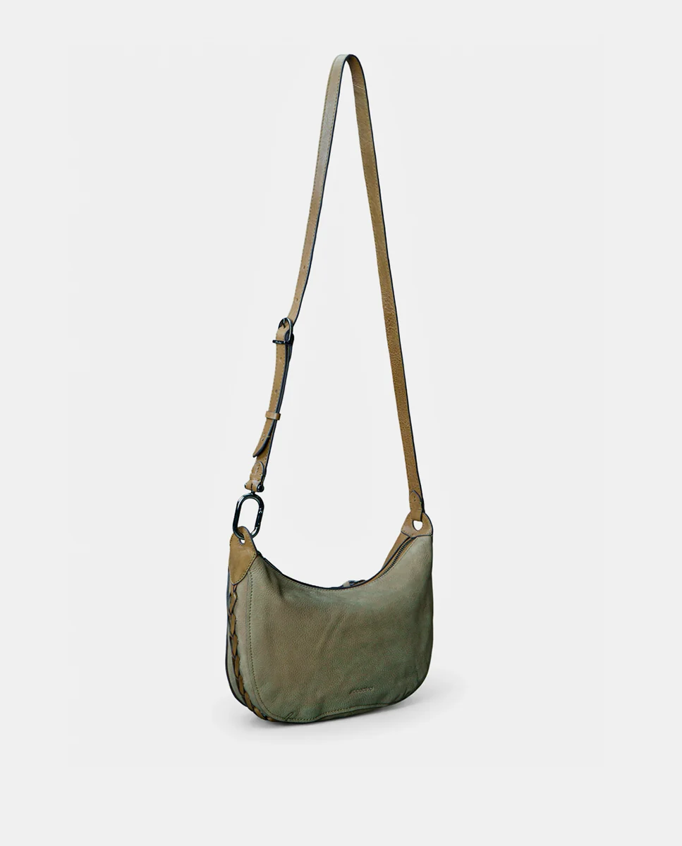 Bandolera en nobuck verde - Imagen 6