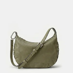 Bandolera en nobuck verde