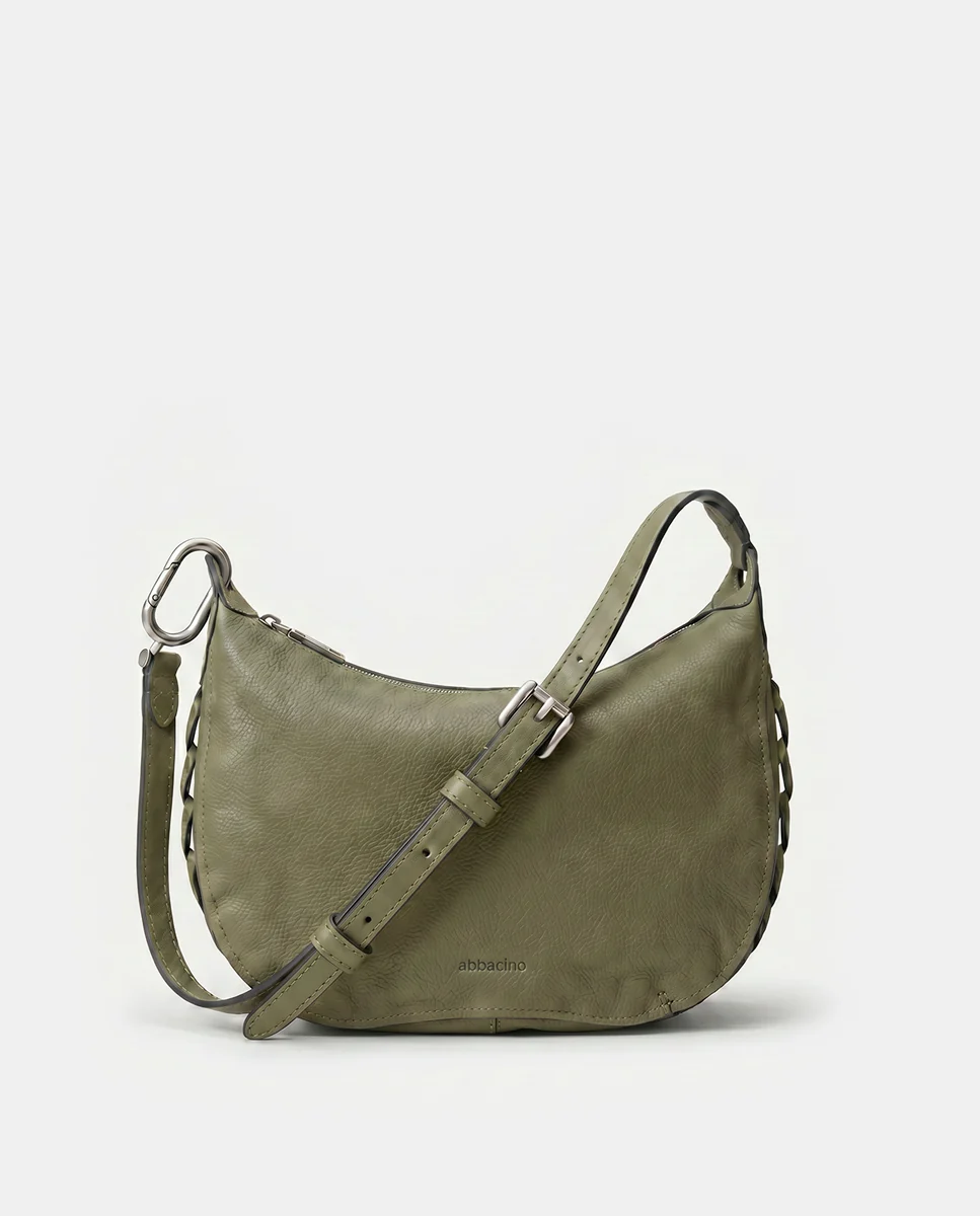 Bandolera en nobuck verde - Imagen 2