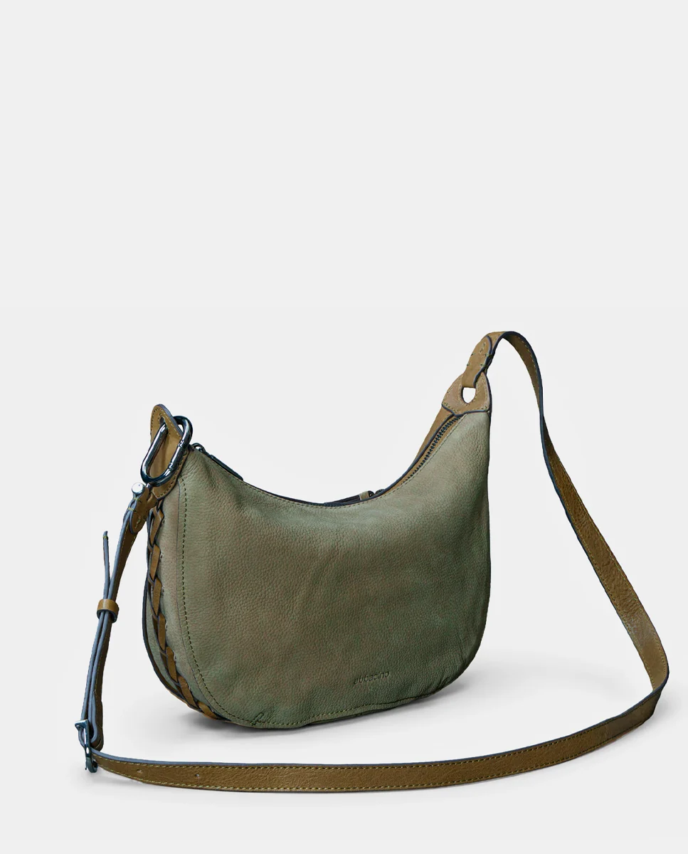 Bandolera en nobuck verde - Imagen 3