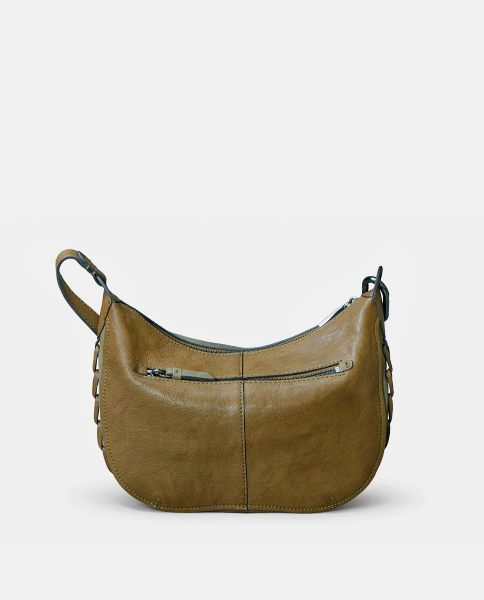 Bandolera en nobuck verde - Imagen 4
