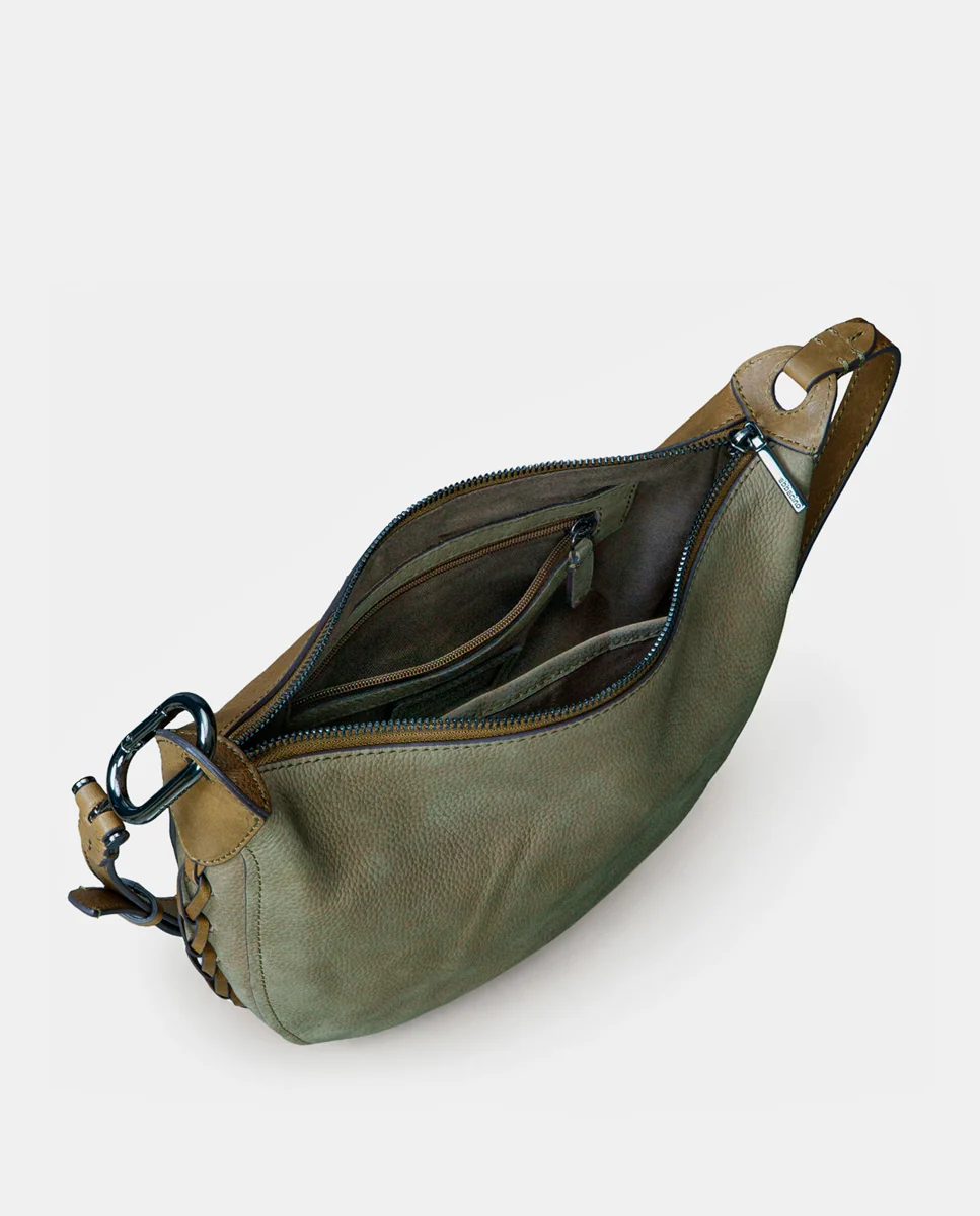 Bandolera en nobuck verde - Imagen 8