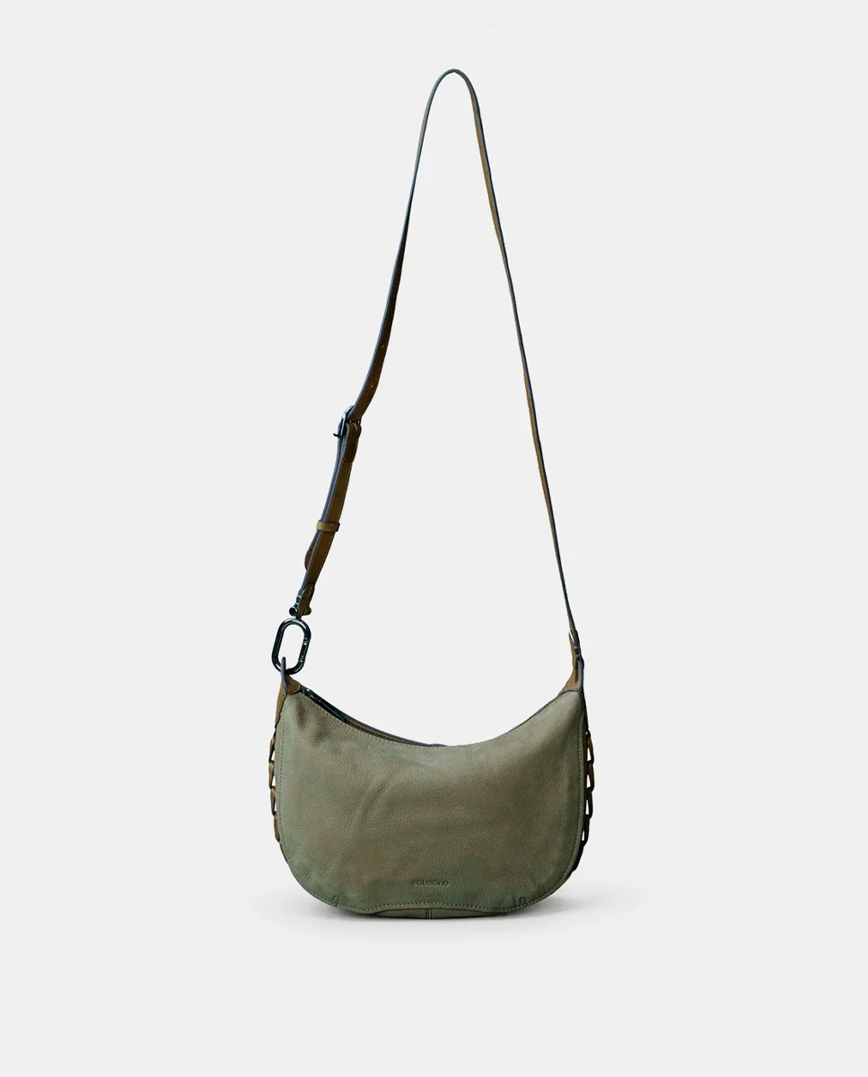 Bandolera en nobuck verde - Imagen 5