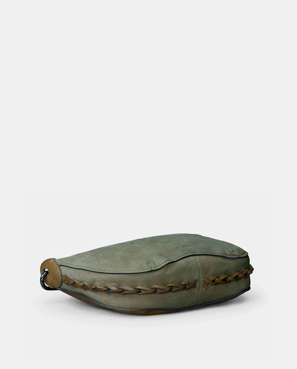 Bandolera en nobuck verde - Imagen 9