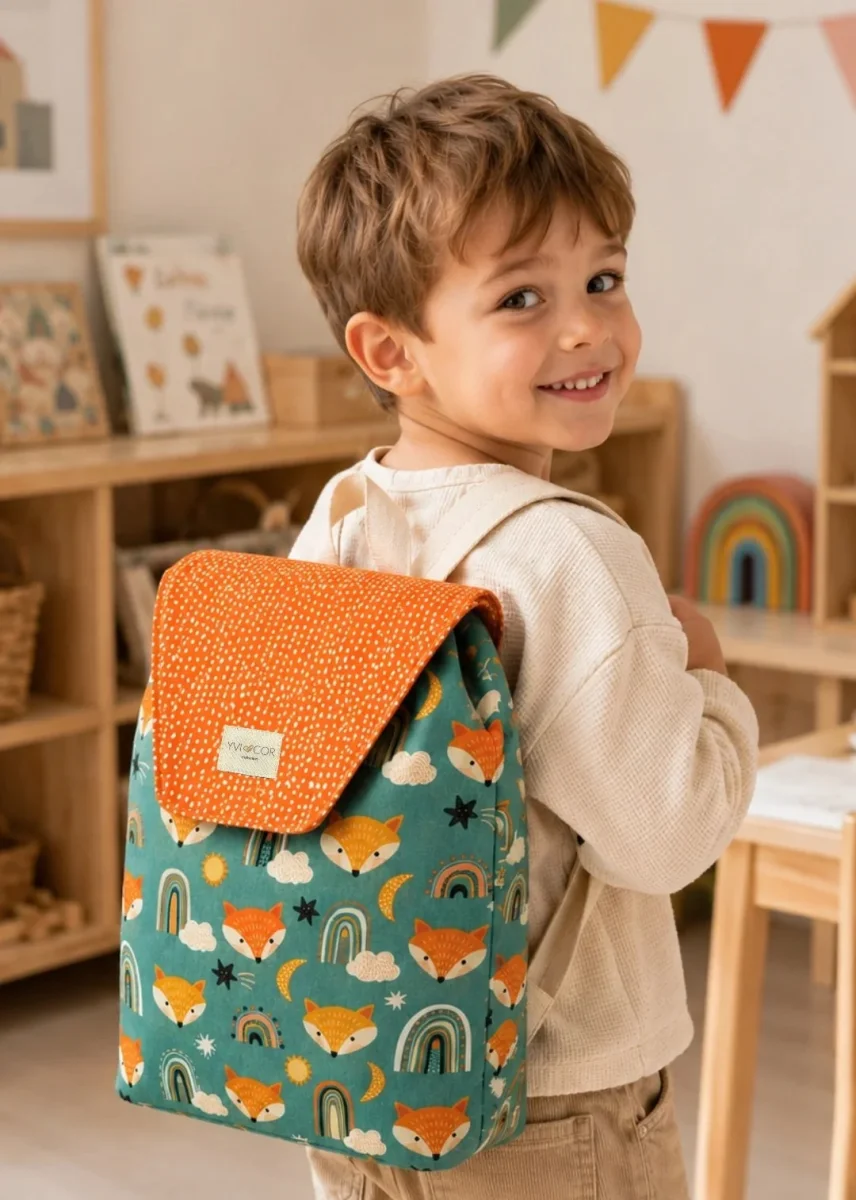 Mochila Petit Guardería Zorrito Arcoíris - Imagen 3