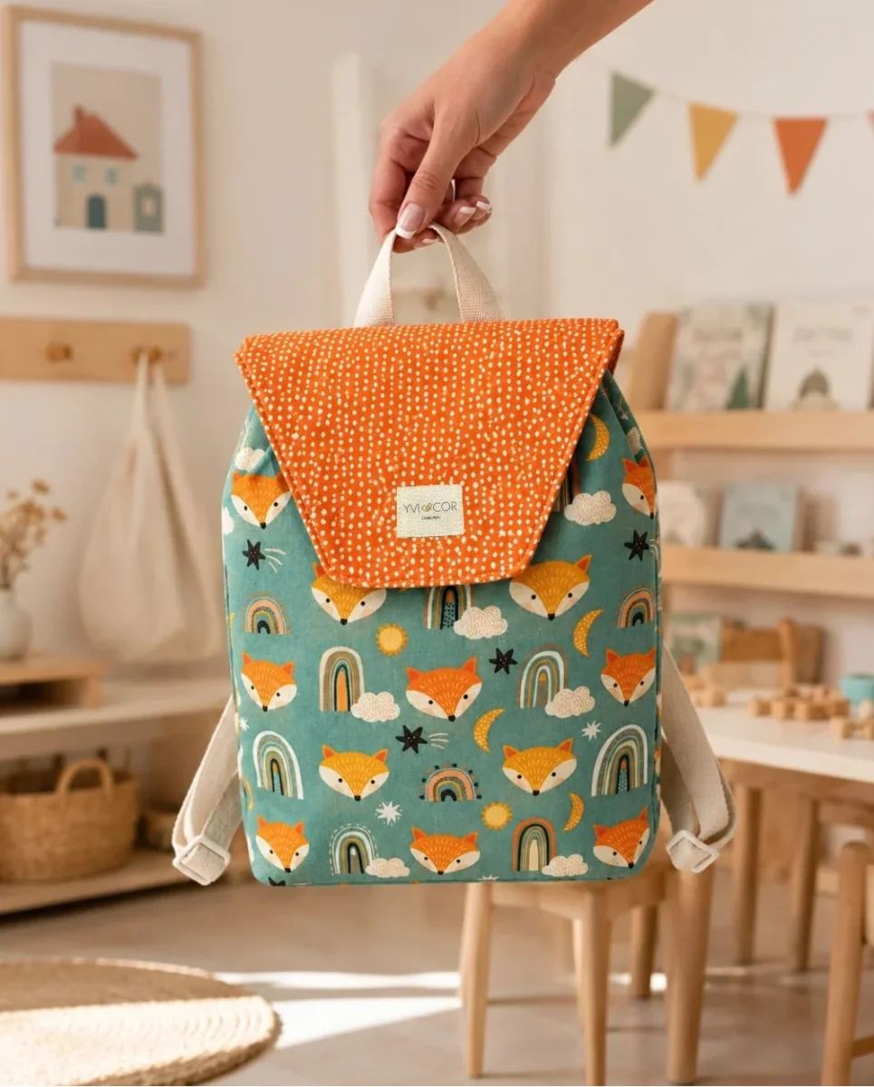 Mochila Petit Guardería Zorrito Arcoíris - Imagen 4