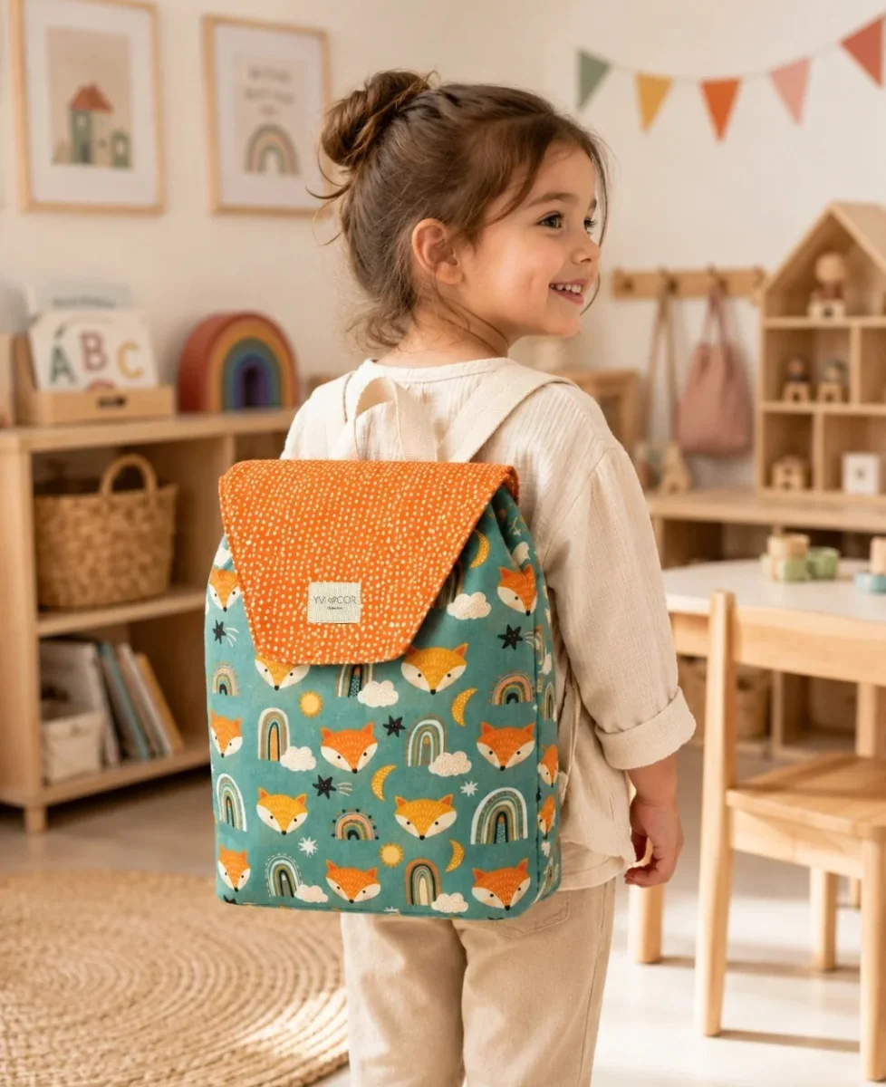 Mochila Petit Guardería Zorrito Arcoíris - Imagen 5