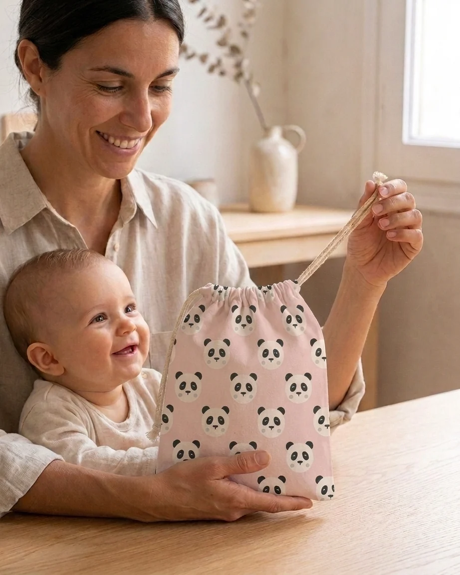 Bolsa de Muda Impermeable Panda Rosa - Imagen 3