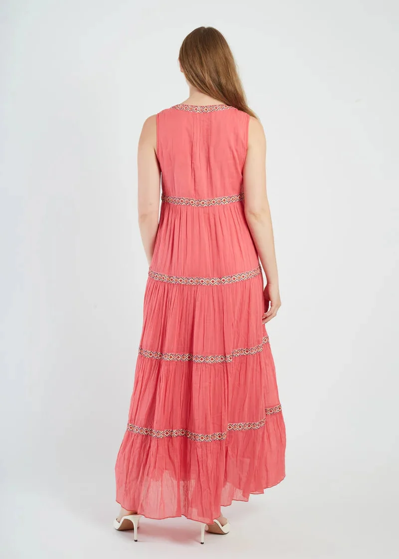 Vestido largo bordado Greta - Imagen 4