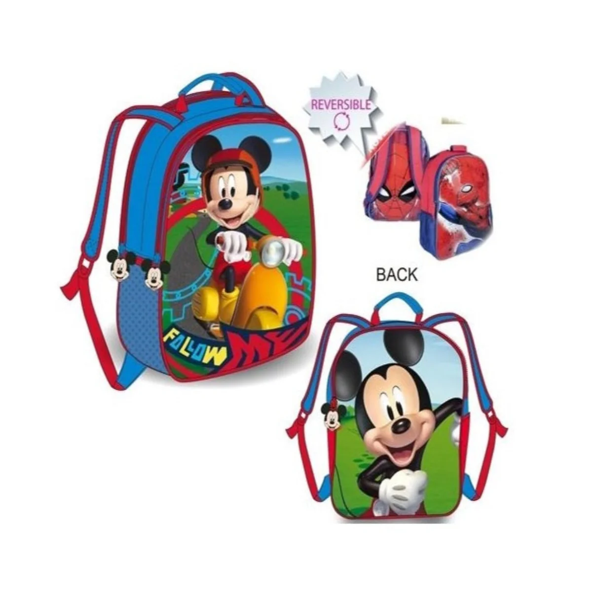MOCHILA REVERSIBLE MICKEY 35*24*14 CM