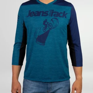 Camiseta Técnica Azul 3/4