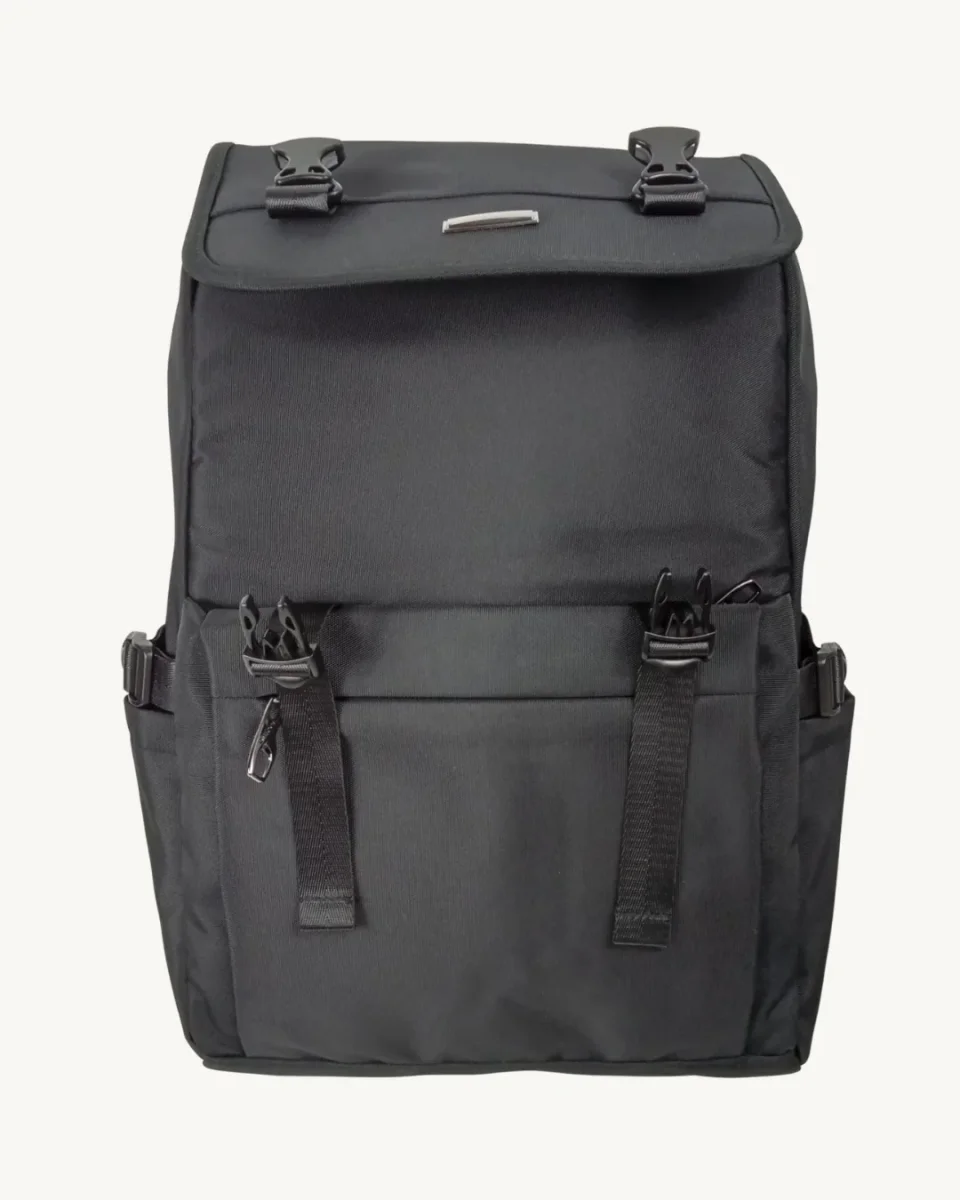 Mochila negra unisex Repelente al Agua Portátil 17" 18L - Imagen 8