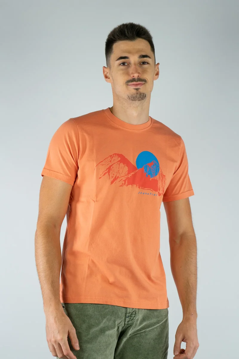 Camiseta Algodón Orgánico Sunset Salmon