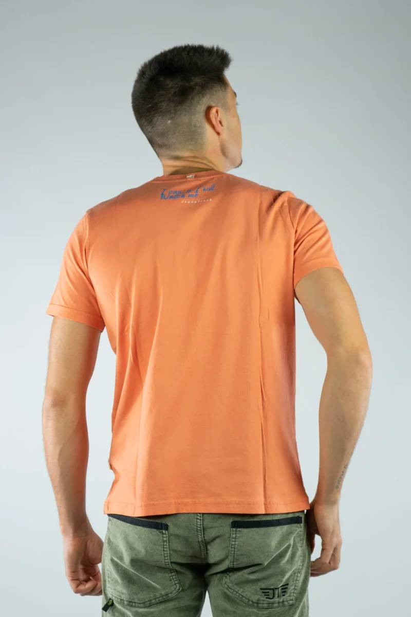 Camiseta Algodón Orgánico Sunset Salmon - Imagen 4