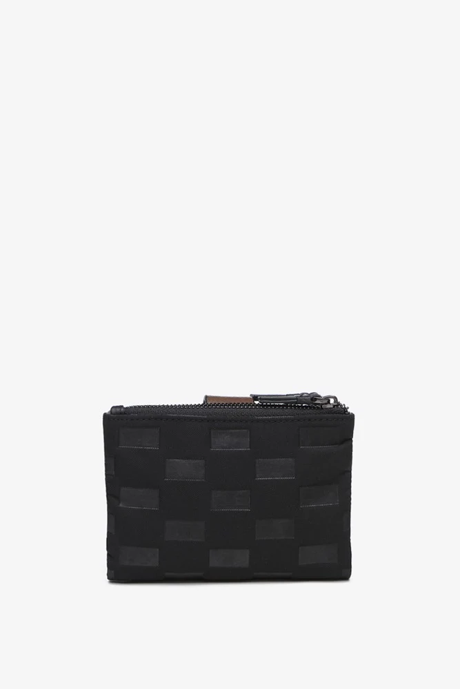 Cartera pequeña de mujer en nylon acolchado negro - Imagen 4