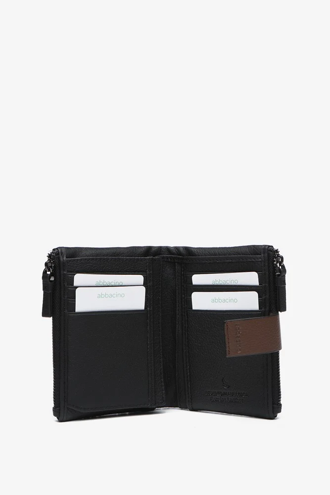 Cartera pequeña de mujer en nylon acolchado negro - Imagen 6