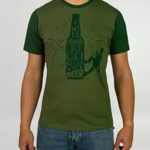 Camiseta Algodón Orgánico Climb&Beer Green