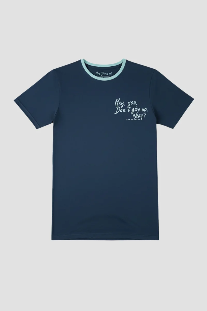 Camiseta Algodón Orgánico Mountains Navy - Imagen 3