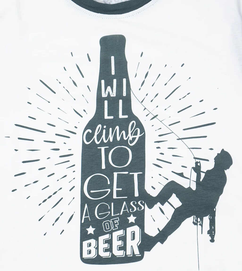 Camiseta Algodón Orgánico Climb&Beer White - Imagen 5