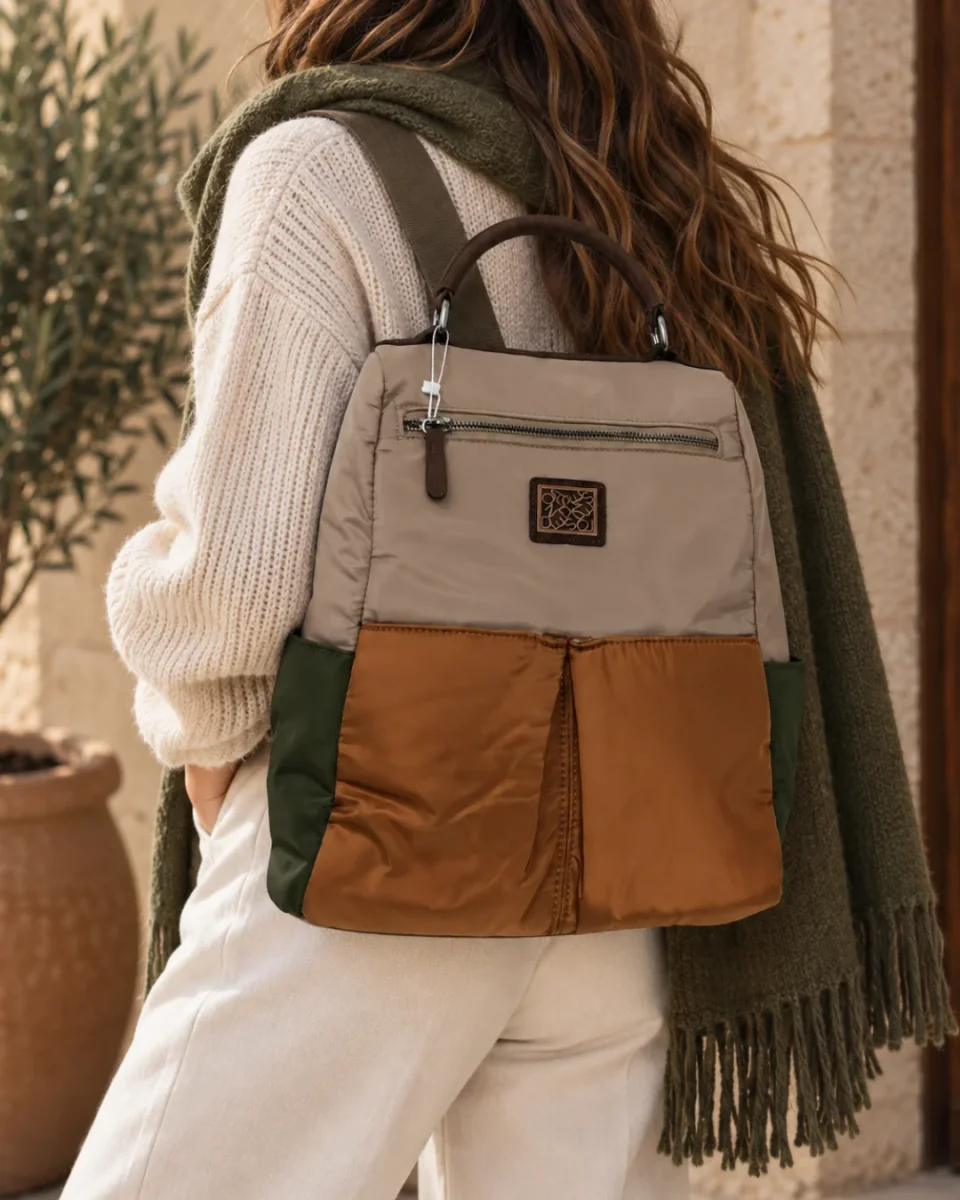 Mochila Mujer Antirrobo Repelente al Agua Multibolsillo Nylon