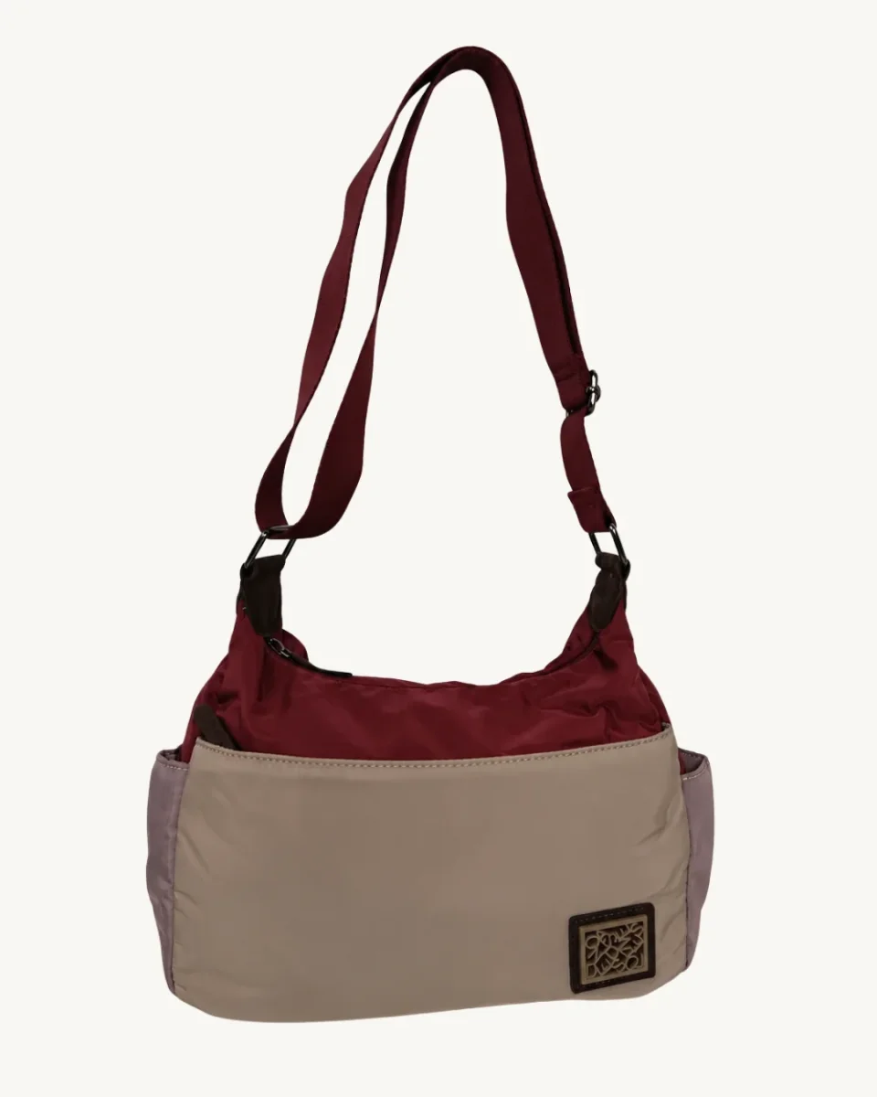 Bolso Mujer Bandolera Nylon Multibolsillo con Cremallera - Imagen 3