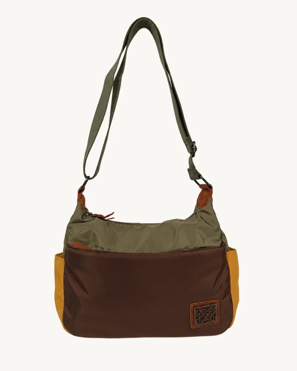 Bolso Mujer Bandolera Nylon Multibolsillo con Cremallera - Imagen 6