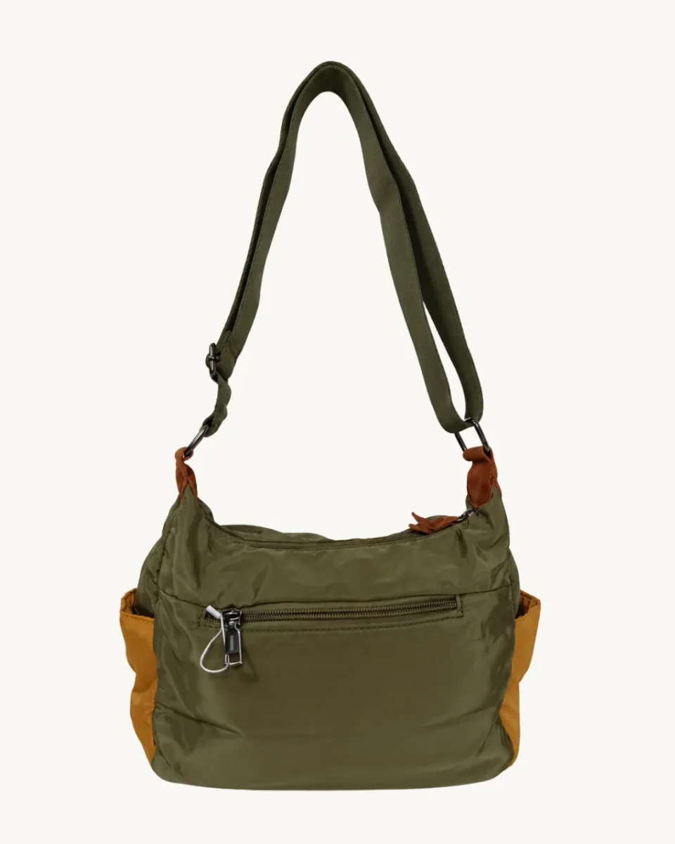 Bolso Mujer Bandolera Nylon Multibolsillo con Cremallera - Imagen 7