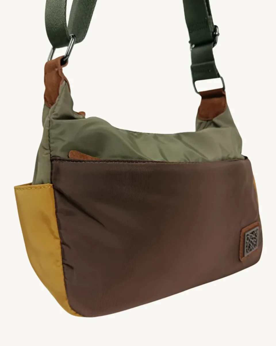 Bolso Mujer Bandolera Nylon Multibolsillo con Cremallera - Imagen 8